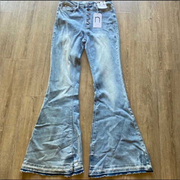 Women's Blue Flared Jeans Medium - Picture 1 of 6